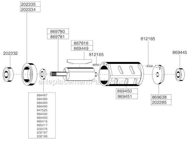 Page B Diagram and Parts List for 116GLSB-135A-D3T4  Cleco Angle Grinder