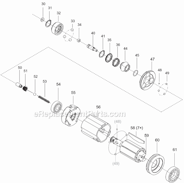 Page B Diagram and Parts List for 11PTHD652  Cleco Ratchet
