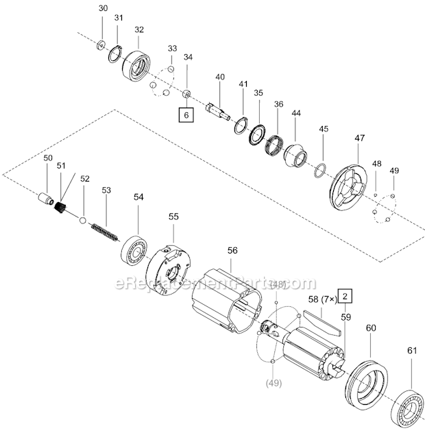 Page B Diagram and Parts List for 120PTHD554  Cleco Ratchet