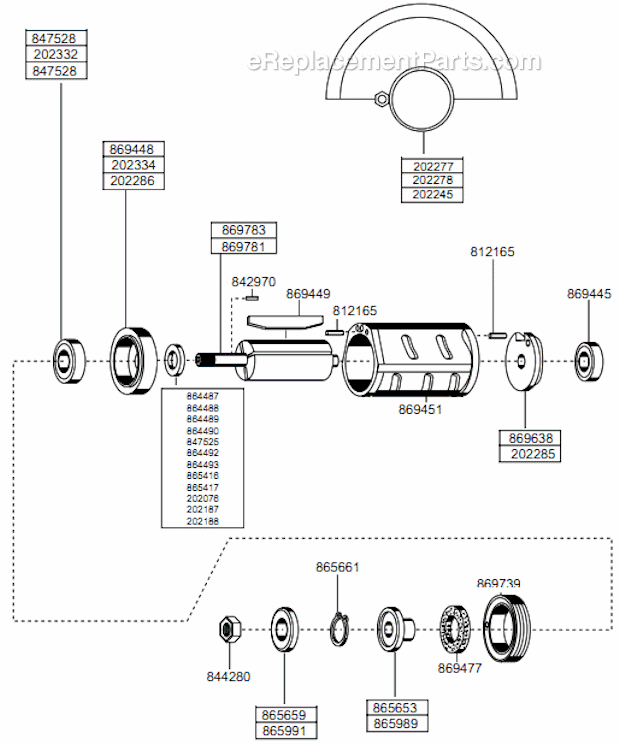 Page B Diagram and Parts List for 136GEL-240-P3T  Cleco Angle Grinder