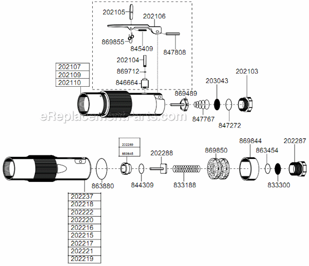 Page C Diagram and Parts List for 136GEL-240-P3T  Cleco Angle Grinder