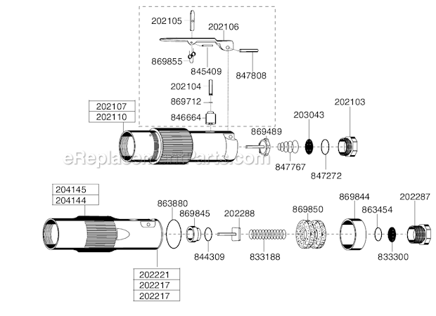 Page C Diagram and Parts List for 136GLF-115A-D3T4  Cleco Angle Grinder