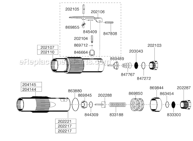 Page C Diagram and Parts List for 136GLR-115A-W3T4  Cleco Angle Grinder