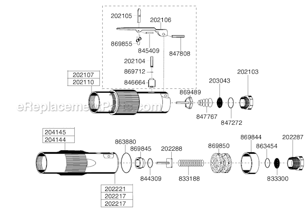 Page C Diagram and Parts List for 136GLS-115A-D3T4  Cleco Angle Grinder
