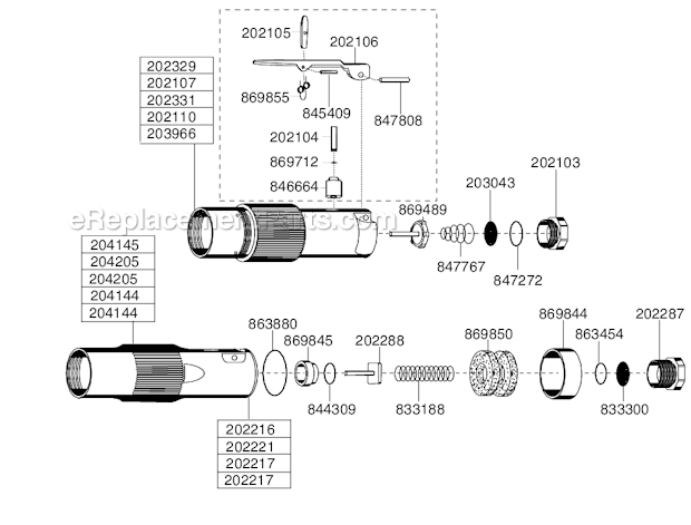 Page C Diagram and Parts List for 136GLSB-135A-D3T4  Cleco Angle Grinder
