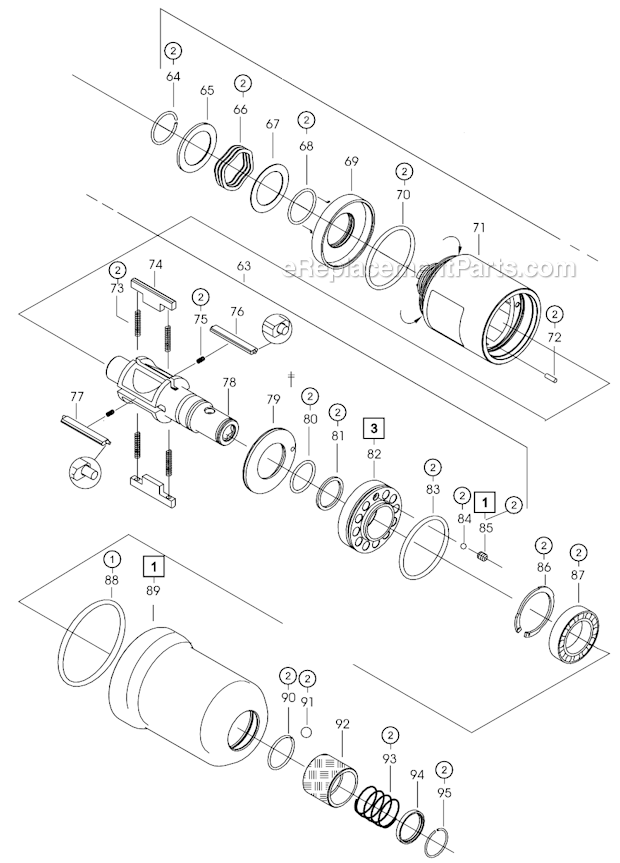 Page C Diagram and Parts List for 140PH45Q  Cleco Ratchet
