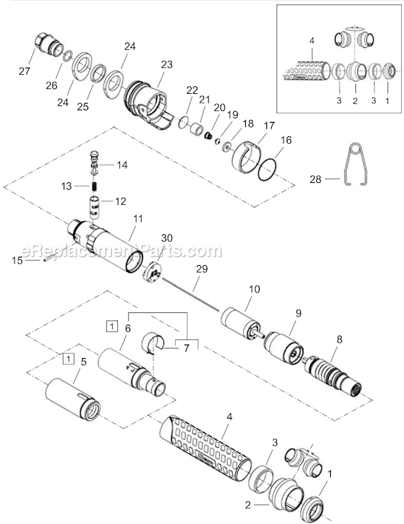 Page A Diagram and Parts List for 14BPA04Q  Cleco Electric Drill