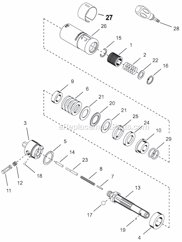 Page D Diagram and Parts List for 14PCA02Q  Cleco Electric Drill