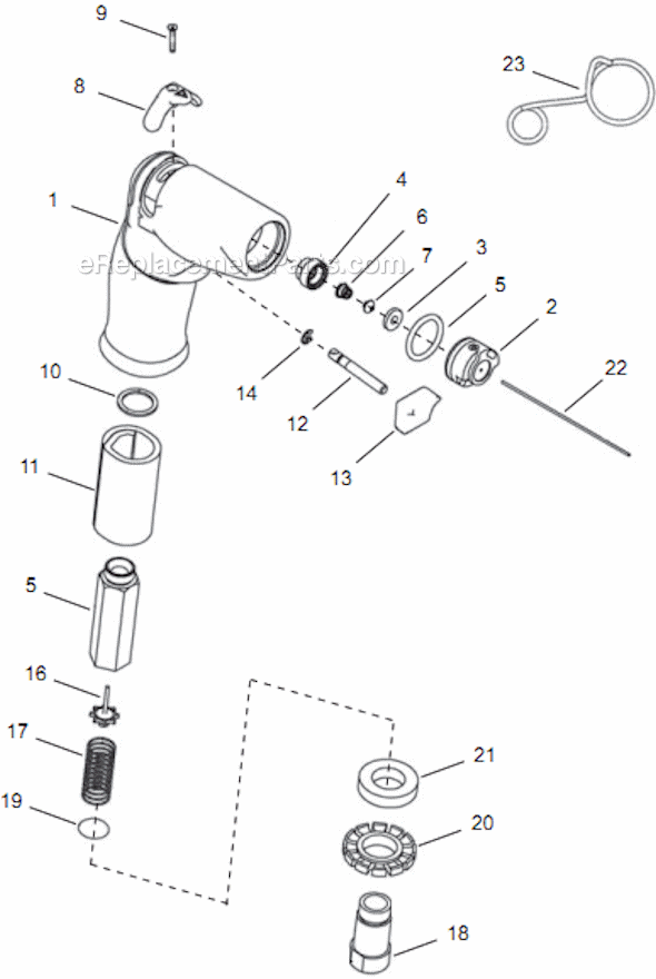 Page A Diagram and Parts List for 14PCA03Q  Cleco Electric Drill
