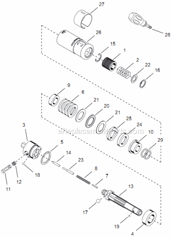 Page D Diagram and Parts List for 14PCA03Q  Cleco Electric Drill