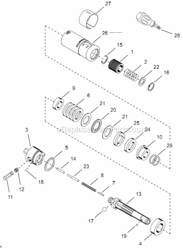 Page D Diagram and Parts List for 14PCA04Q  Cleco Electric Drill