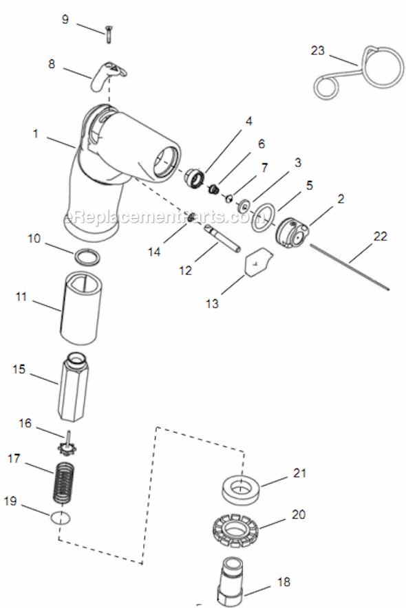 Page A Diagram and Parts List for 14PCA05Q  Cleco Electric Drill