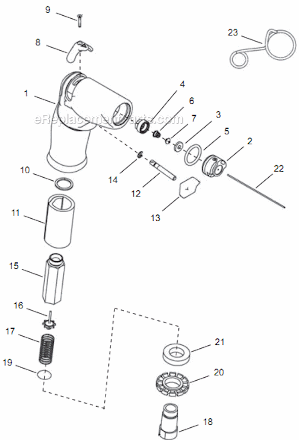 Page A Diagram and Parts List for 14PCA06Q  Cleco Electric Drill