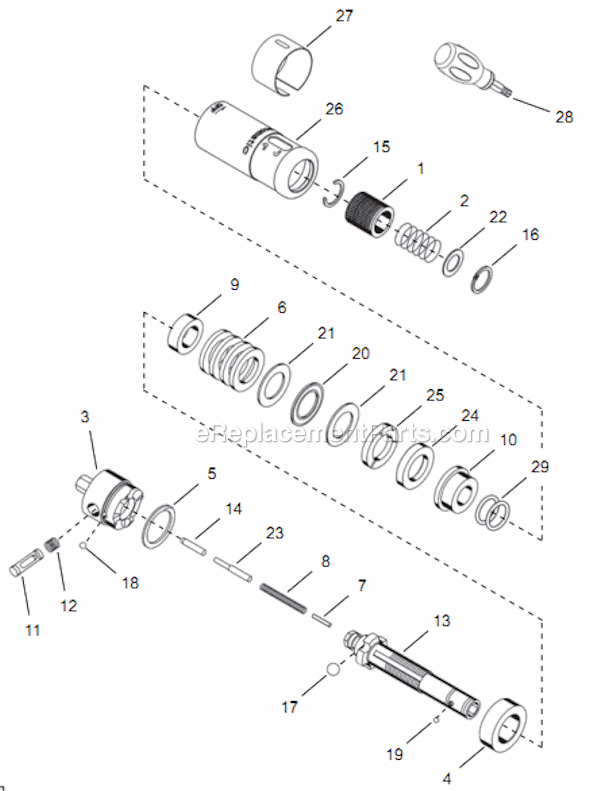 Page D Diagram and Parts List for 14PCA06Q  Cleco Electric Drill
