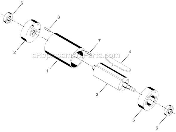 Page B Diagram and Parts List for 14PTA15Q  Cleco Electric Drill