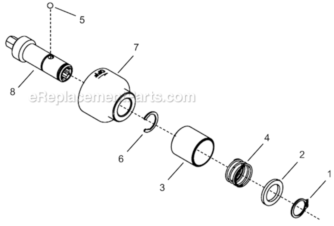Page E Diagram and Parts List for 14PTS04Q  Cleco Ratchet