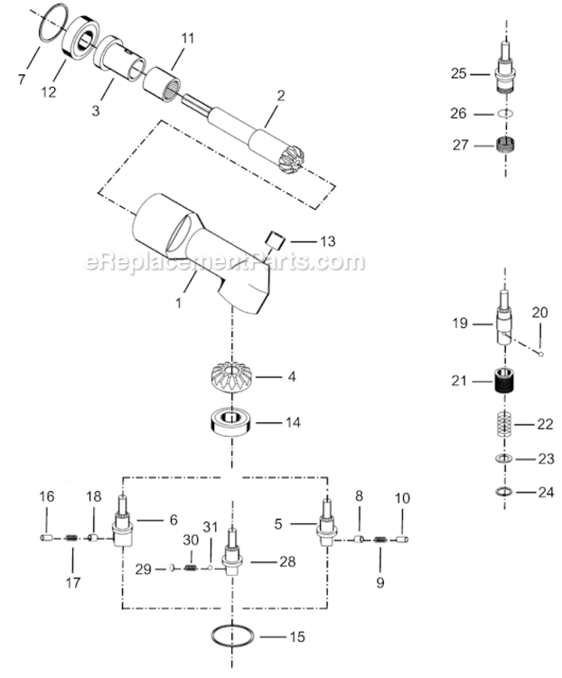 Page D Diagram and Parts List for 14RAA02AH2  Cleco Ratchet