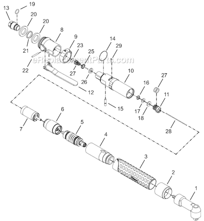 Page A Diagram and Parts List for 14RAA02AH3  Cleco Ratchet