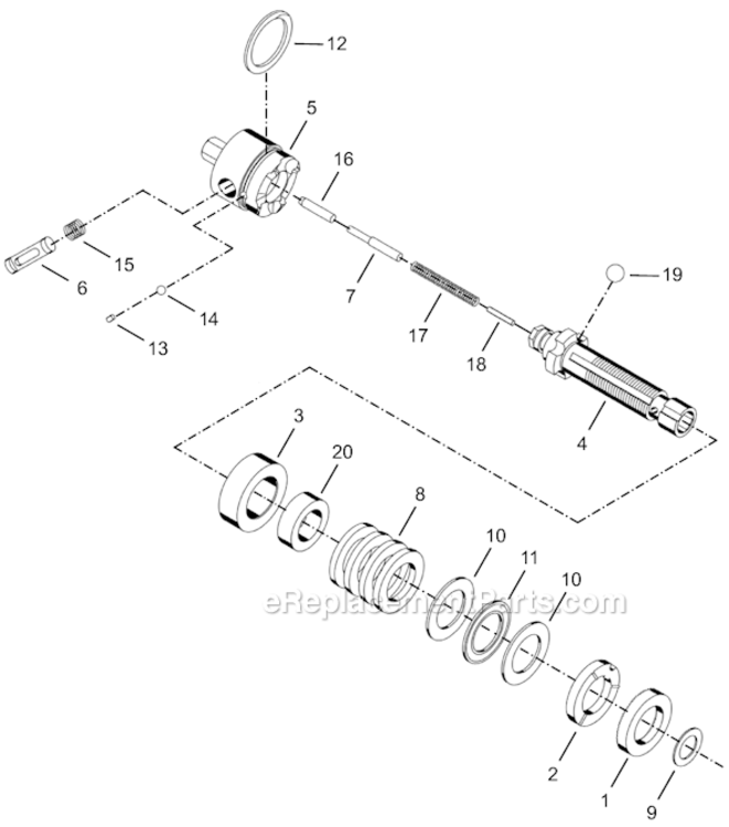 Page D Diagram and Parts List for 14RAA02AH3  Cleco Ratchet
