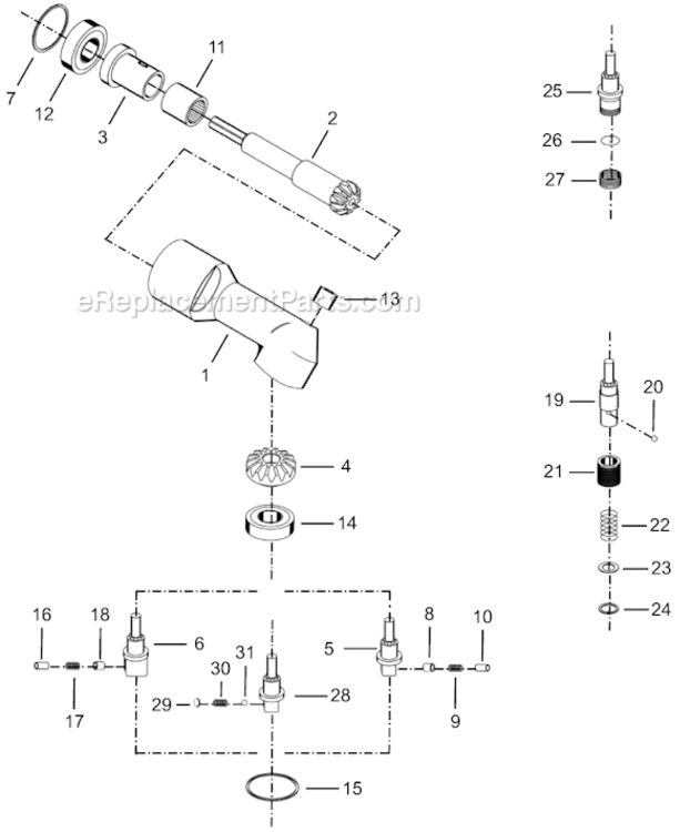 Page E Diagram and Parts List for 14RAA03AH3  Cleco Ratchet