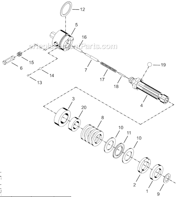 Page D Diagram and Parts List for 14RAA04AM2  Cleco Ratchet