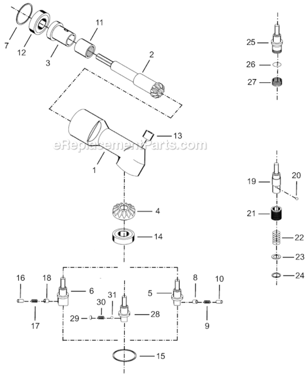 Page F Diagram and Parts List for 14RAA05AM2  Cleco Ratchet
