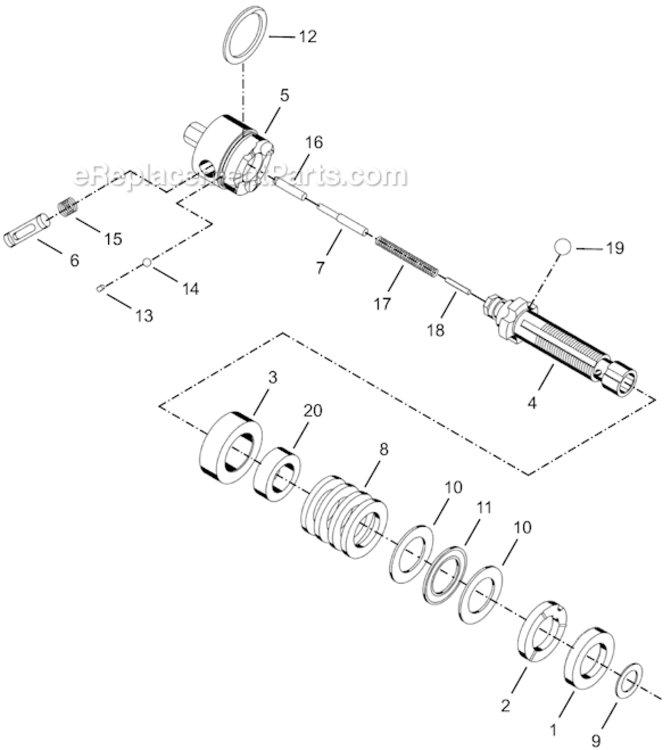 Page D Diagram and Parts List for 14RAA07AH3  Cleco Ratchet