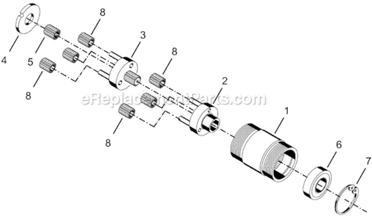 Page B Diagram and Parts List for 14RAS05AM2  Cleco Ratchet