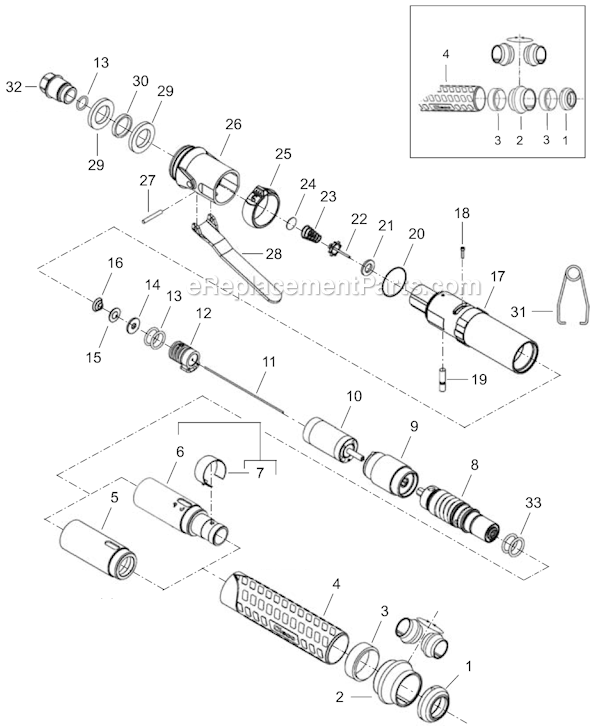 Page A Diagram and Parts List for 14SCA04Q  Cleco Electric Drill