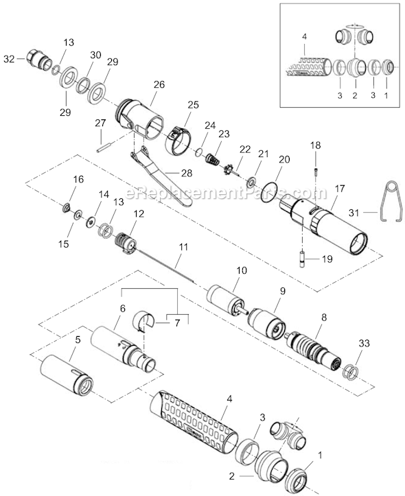 Page A Diagram and Parts List for 14SCA06Q  Cleco Electric Drill