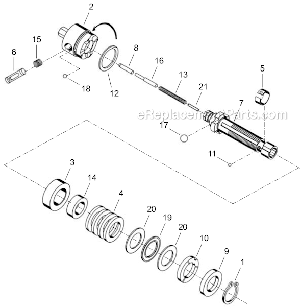 Page D Diagram and Parts List for 14SPA03B  Cleco Electric Drill