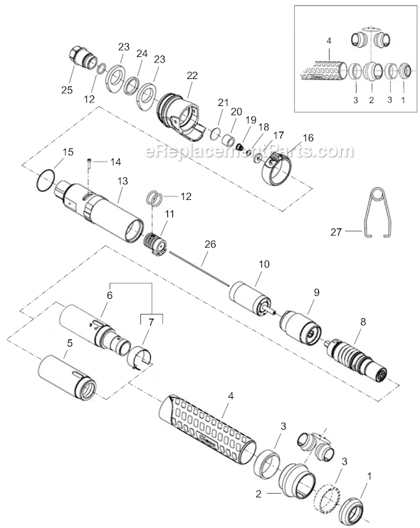 Page A Diagram and Parts List for 14SPA03Q  Cleco Electric Drill