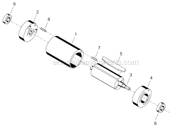 Page B Diagram and Parts List for 14SPA03Q  Cleco Electric Drill