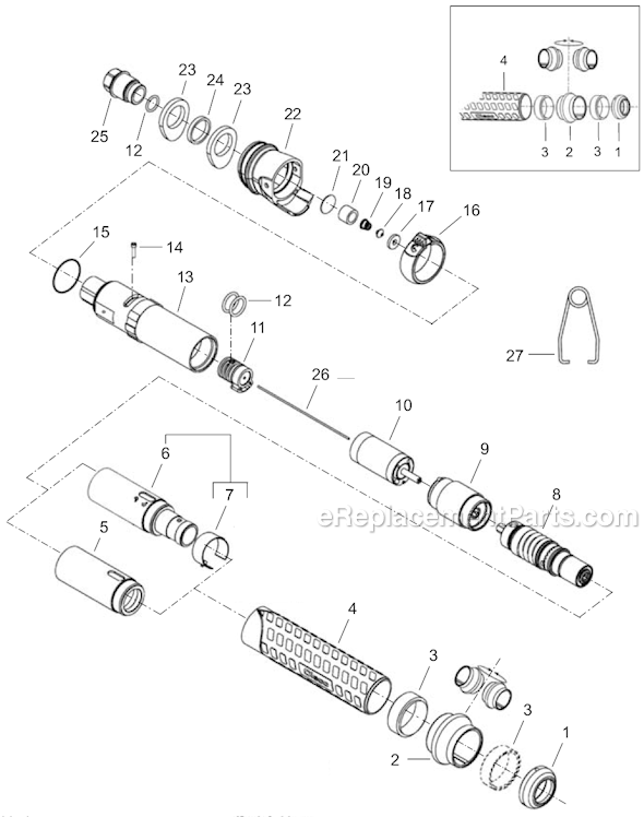 Page A Diagram and Parts List for 14SPA04Q  Cleco Electric Drill