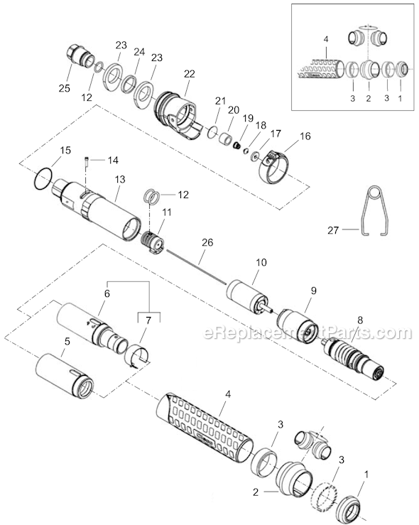 Page A Diagram and Parts List for 14SPA05B  Cleco Electric Drill