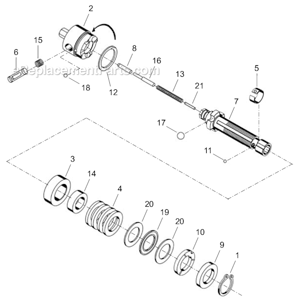 Page D Diagram and Parts List for 14SPA05B  Cleco Electric Drill