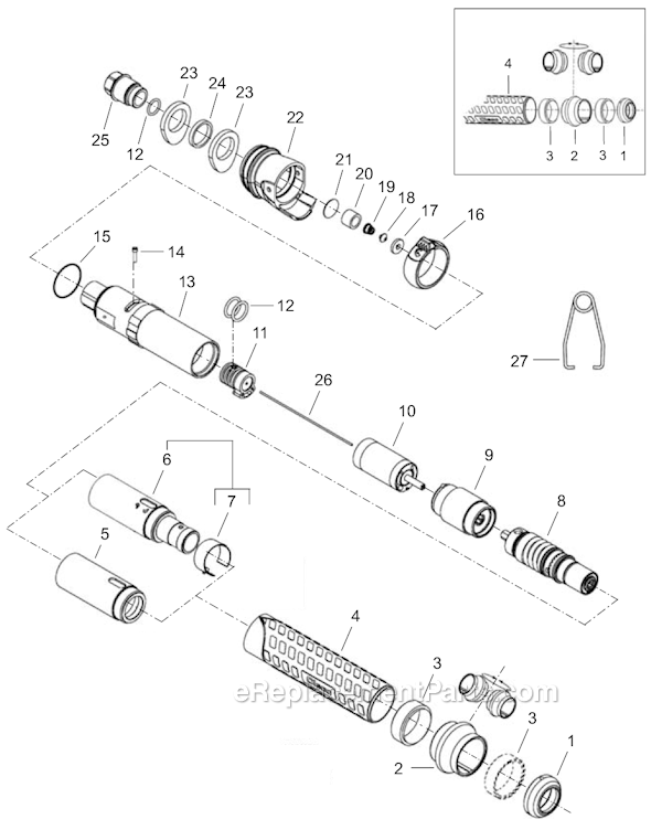 Page A Diagram and Parts List for 14SPA05Q  Cleco Electric Drill