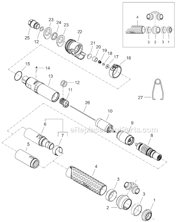 Page A Diagram and Parts List for 14SPA06B  Cleco Electric Drill