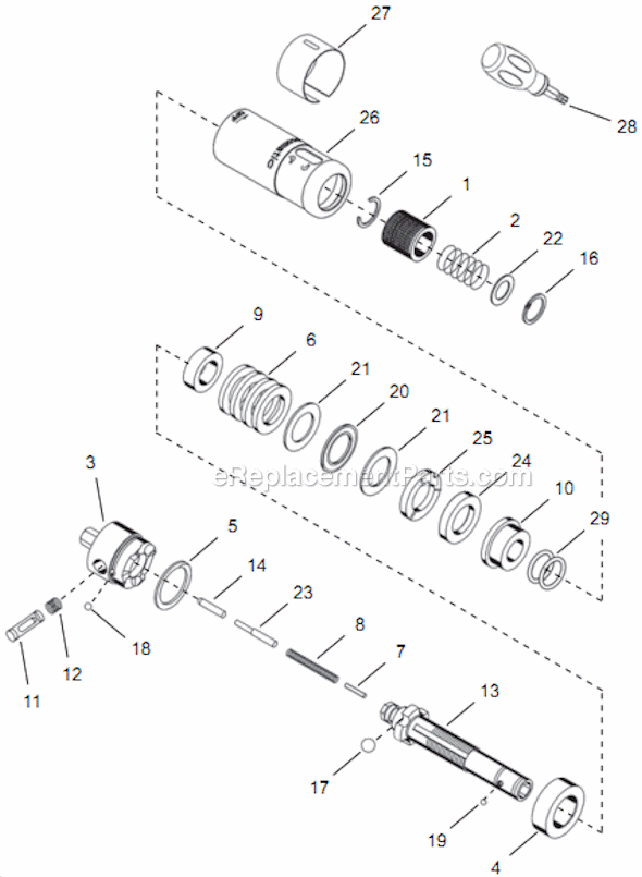Page D Diagram and Parts List for 14TCA04Q  Cleco Electric Drill