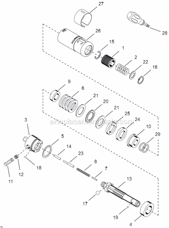 Page D Diagram and Parts List for 14TCA05Q  Cleco Electric Drill