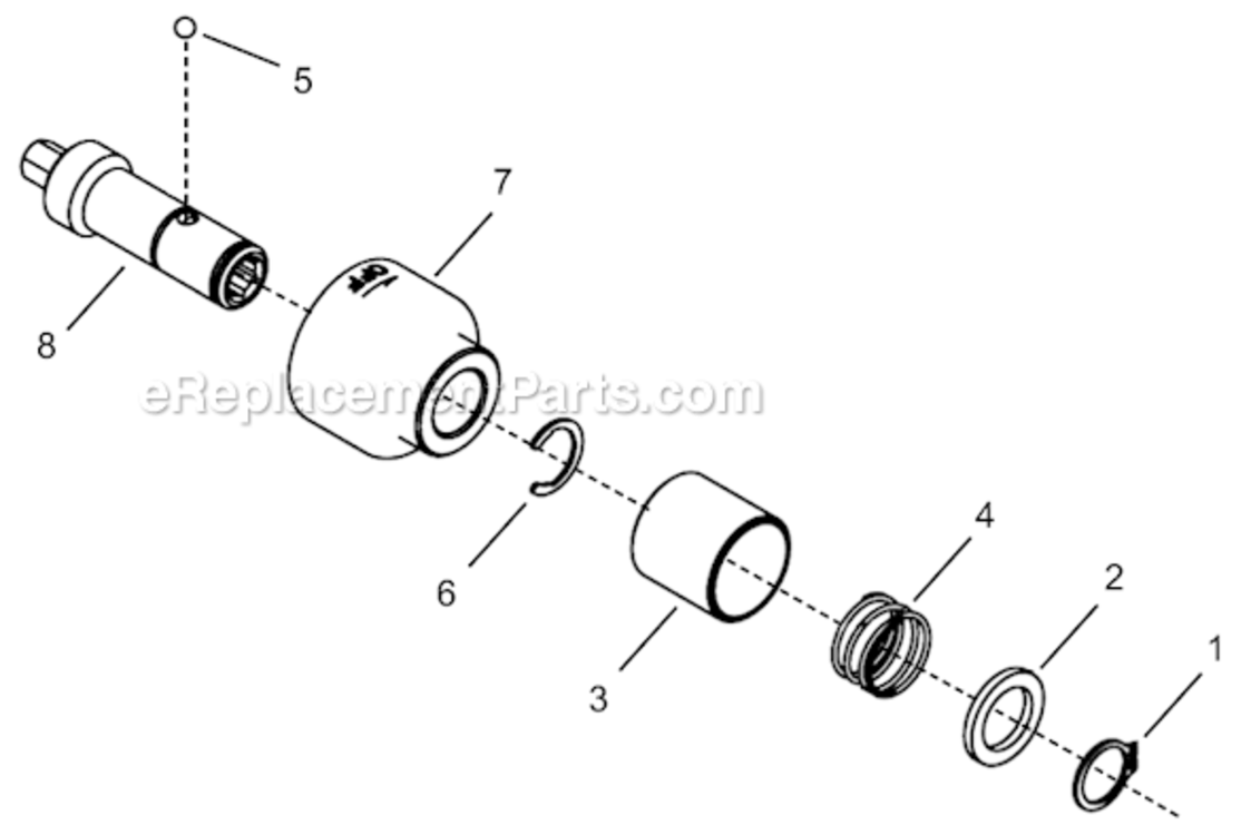 Page C Diagram and Parts List for 14TTS02Q  Cleco Ratchet