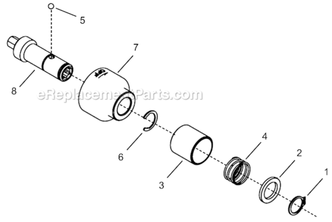 Page C Diagram and Parts List for 14TTS04Q  Cleco Ratchet