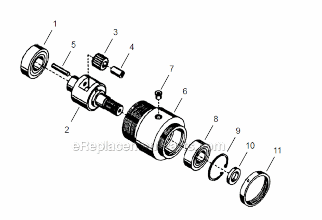 Triple Stage Gearing Diagram and Parts List for 15DP-30B  Cleco Drill