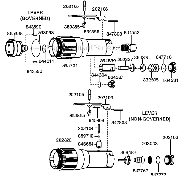 Handle Assemblies Diagram and Parts List for 15GELC-120-P3T  Cleco Angle Grinder