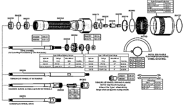Extension Housing Diagram and Parts List for 15GELC-120-P4T  Cleco Angle Grinder