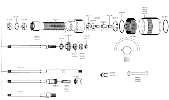 Page A Diagram and Parts List for 15GELC-140-P3T  Cleco Angle Grinder