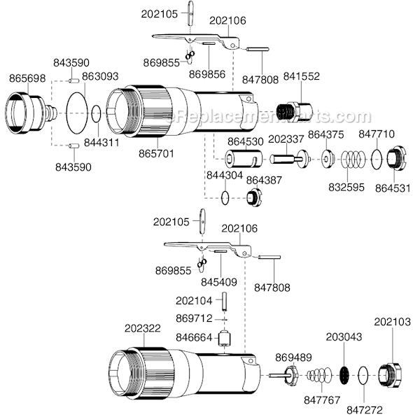 Page C Diagram and Parts List for 15GELC-180-P5T  Cleco Angle Grinder