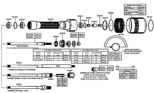 Extension Housing Diagram and Parts List for 15GELC-90-P5T  Cleco Angle Grinder
