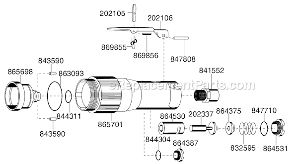 Page C Diagram and Parts List for 15GL-60A-W5T7  Cleco Angle Grinder