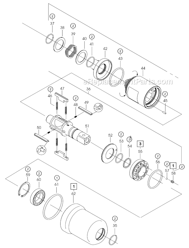 Page B Diagram and Parts List for 160PH456  Cleco Ratchet